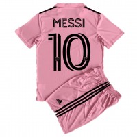 Inter Miami Lionel Messi #10 Fotballklær Hjemmedraktsett Barn 2023-24 Kortermet (+ korte bukser)